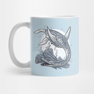 Submarine Encounter: Plesiosaur and Nautilus Mug